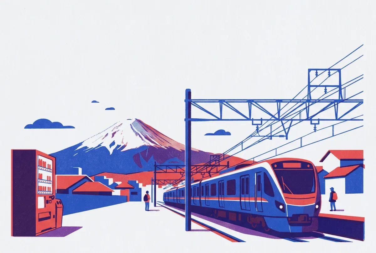 Illustrated postcard: everyday life in Japan